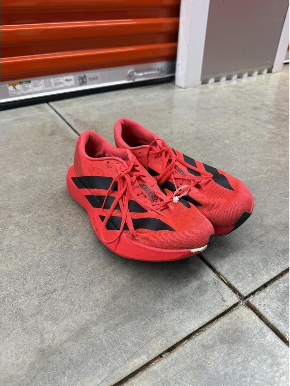 adidas Adizero Evo SL Lucid Red Black running gym shoes size 10.5 MENS